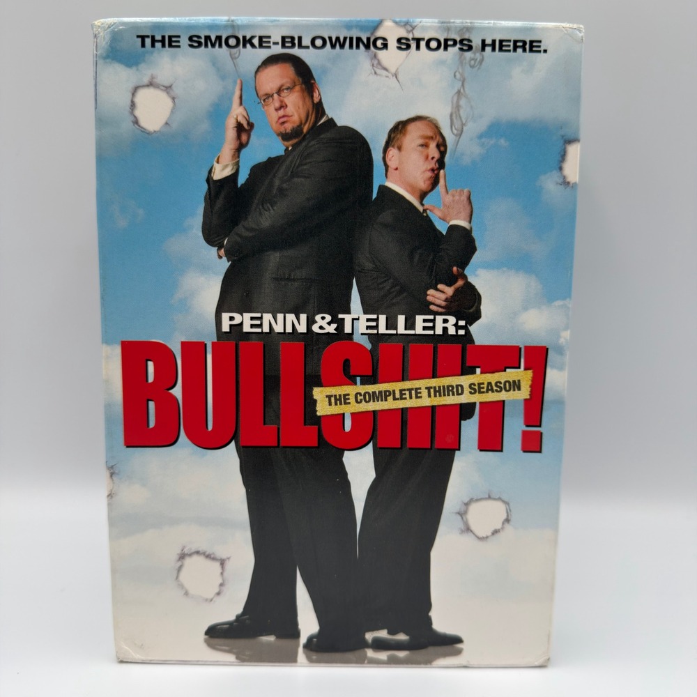 Penn & Teller Bullshit The Complete Third Season DVD 3-Disc Set Showtime Series